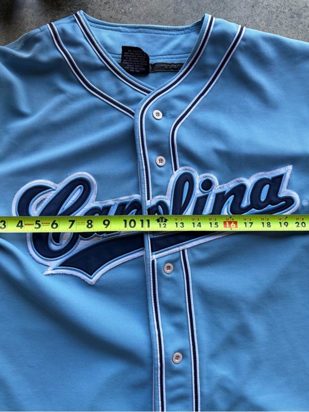 Vintage 90s University Of North Carolina Baseball Jersey Script - Picture 6 of 7
